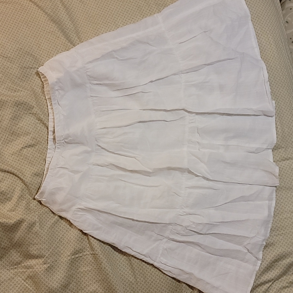 White Cotton Chaps Skirt